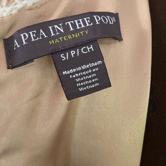 A Pea in the Pod lace maternity dress womens size small black and white lace - Picture 11 of 11